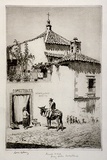 Artist: b'LINDSAY, Lionel' | Title: b'Bread and oil, Jerez de los Caballero, Spain' | Date: 1929 | Technique: b'etching, printed in warm black ink with plate-tone, from one plate' | Copyright: b'Courtesy of the National Library of Australia'