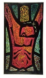 Artist: Gleeson, William. | Title: The Dead Christ | Date: 1955 | Technique: linocut, printed in colour, from four blocks | Copyright: This work appears on screen courtesy of the artist
