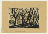 Artist: Groblicka, Lidia. | Title: Landscape [1]. | Date: 1954-55 | Technique: woodcut, printed in black ink, from one block