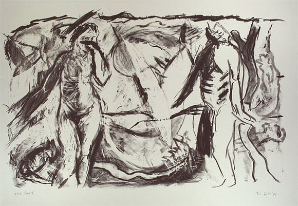 Artist: b'Smith, Tim.' | Title: b'Adam and Eve' | Date: 1986, December | Technique: b'lithograph, printed in black ink, from one stone'