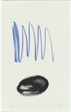 Artist: b'Danaher, Suzanne.' | Title: b'Feeling blue above the black hole' | Date: 1991, April | Technique: b'lithograph, printed in colour, from two stones (black and blue)'