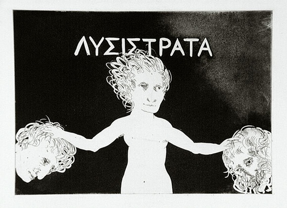 Artist: b'BOYD, Arthur' | Title: b'Lysistrata between the Athenian and Spartan (upper centre portion only).' | Date: (1970) | Technique: b'etching and aquatint' | Copyright: b'Reproduced with permission of Bundanon Trust'