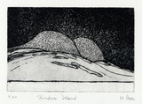 Artist: Page, Mary. | Title: Flinder's Island | Date: c.1985 | Technique: etching and aquatint, printed in black ink, from one plate