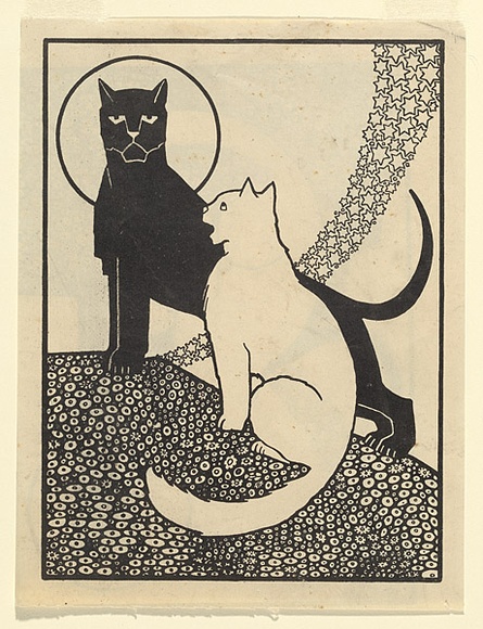 Artist: b'Waller, Christian.' | Title: b'(Thomas and the Persian) [recto]; Thomas and the Persian [verso]' | Date: 1932 | Technique: b'linocut, printed in black ink, from one block'