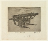 Artist: EWINS, Rod | Title: Handcart, Billingsgate. | Date: 1964 | Technique: softground etching, printed in black ink, from one plate