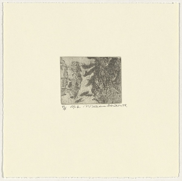 Artist: b'Robinson, William.' | Title: b'Springbrook 6' | Date: 1999 | Technique: b'etching, printed in brown ink, from one plate'