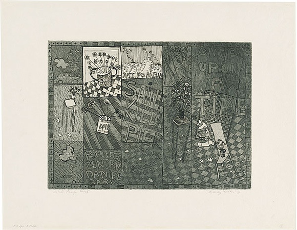 Artist: b'WALKER, Murray' | Title: b'Once upon a time.' | Date: 1970 | Technique: b'etching and aquatint, printed in black ink, from one plate'