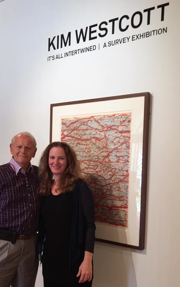 Title: b'Hank Ebes with Kim Westcott, at the opening of her exhibition, March 2015.' | Date: 2015