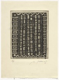 Artist: SELLBACH, Udo | Title: (Pattern) | Date: (1967) | Technique: etching and aquatint, printed in black ink, from one plate with plate-tone