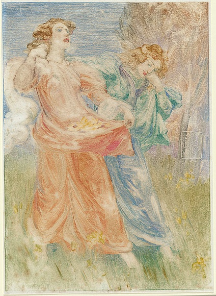 Artist: BUNNY, Rupert | Title: [The Hesperides]. | Date: c.1905 | Technique: monotype, printed in colour, from one zinc plate