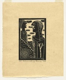 Artist: b'KONING, Theo' | Title: b'Autumn with my paramour' | Date: 1988 | Technique: b'linocut, printed in black ink, from one block' | Copyright: b'\xc2\xa9 Theo Koning'