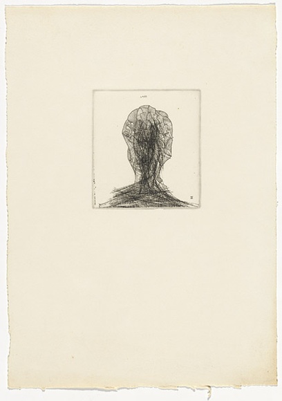 Artist: b'SELLBACH, Udo' | Title: b'not titled' | Date: 1989, 6 April | Technique: b'etching, printed in black ink, from one copper plate'