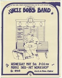 Artist: EARTHWORKS POSTER COLLECTIVE | Title: A farewell to Uncle Bob's Band | Date: 1976 | Technique: screenprint, printed in purple ink, from one stencil