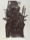 Artist: Laspargis, Paul. | Title: Chair and coat | Date: 1986 | Technique: lithograph, printed in black ink, from one plate