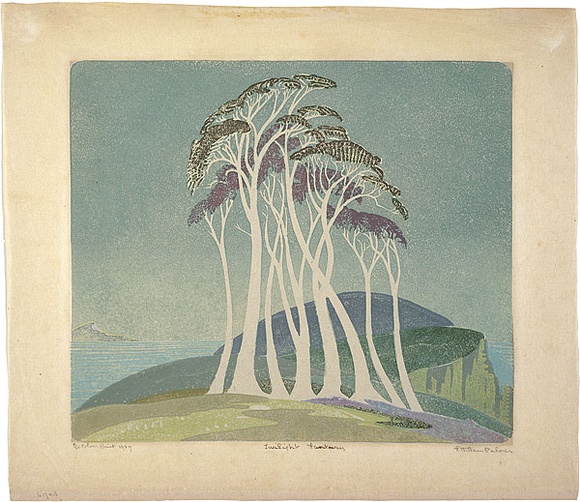 Artist: b'Palmer, Ethleen.' | Title: b'Twilight fantasy.' | Date: 1939 | Technique: b'linocut, printed in colour, from multiple blocks'