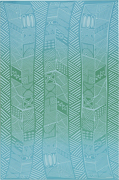 Artist: b'REDBACK GRAPHIX' | Title: b'Wrapping paper: Pumpuni' | Date: 1986 | Technique: b'screenprint, printed in colour, from three stencils'