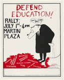 Artist: MACKINOLTY, Chips | Title: Defend education | Date: 1976 | Technique: screenprint, printed in colour, from two stencils
