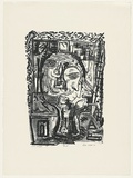 Artist: Walsh, Peter. | Title: Head | Date: 1986 | Technique: lithograph, printed in black ink, from one stone