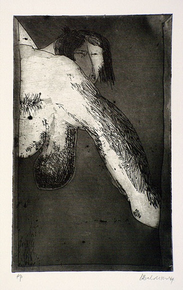 Artist: b'BALDESSIN, George' | Title: b'not titled.' | Date: 1964 | Technique: b'etching, aquatint and electric engraving tool, printed in black ink, from one plate'