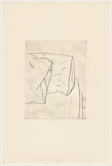 Title: b'Bed 3' | Date: 1978 | Technique: b'drypoint, printed in black ink, from one perspex plate'