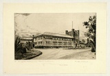 Artist: PLATT, Austin | Title: Brighton Grammar School, Melbourne | Date: 1934 | Technique: etching, printed in black ink, from one plate