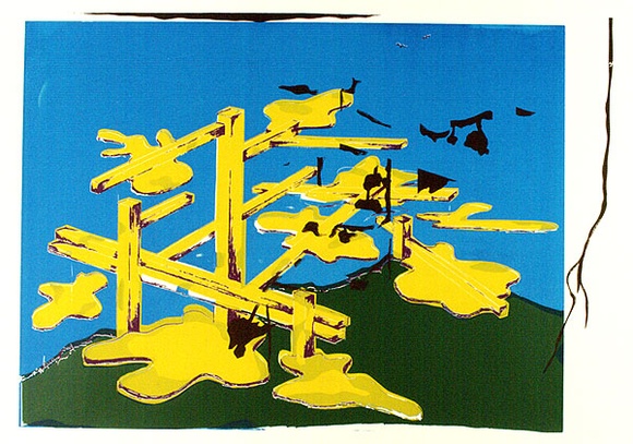 Artist: COLEING, Tony | Title: Idea for 'to do with blue' sculpture [3]. | Date: (1975) | Technique: screenprint, printed in colour, from multiple stencils