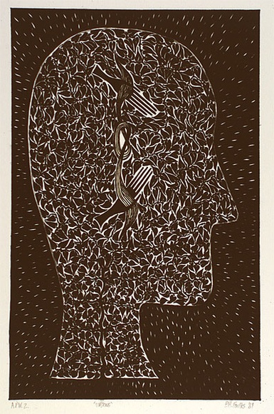 Artist: b'Faulks, Philip.' | Title: b'Undone' | Date: 1989 | Technique: b'lithograph, printed in black ink, from one stone'