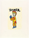 Title: b'The boxer' | Date: 2009 | Technique: b'screenprint, printed in colour, from seven stencils'