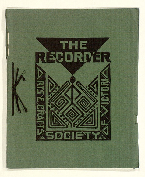 Artist: b'Derham, Frances.' | Title: b'Cover design.' | Date: 1929 | Technique: b'linocut, printed in black ink, from one  block'