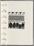 Artist: b'White, Robin.' | Title: b'Not titled (Kabongana te inato).' | Date: 1985 | Technique: b'woodcut, printed in black ink, from one block'