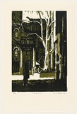 Artist: b'AMOR, Rick' | Title: b'Gateway.' | Date: 1992 | Technique: b'woodcut, printed in colour, from two blocks'