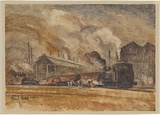 Title: BHP Newcastle | Date: 1948 | Technique: monotype, printed in colour, from one plate