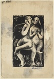 Artist: Rendell, Wendy. | Title: (Two nudes) | Date: 1953 | Technique: lithograph, printed in black ink, from one plate