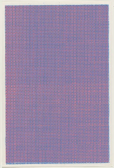 Artist: b'WORSTEAD, Paul' | Title: b'Starstruck' | Date: 1982 | Technique: b'screenprint, printed in colour, from two stencil in blue and pink inks' | Copyright: b'This work appears on screen courtesy of the artist'