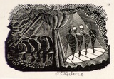 Artist: OGILVIE, Helen | Title: To Professor Burnet. | Date: (1953) | Technique: wood-engraving, printed in black ink, from one block