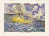 Artist: b'Robinson, William.' | Title: b'Creation series - Earth and Sea II' | Date: 1995 | Technique: b'lithograph, printed in colour, from mtultiple plates'