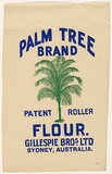 Title: b'not titled [palm tree brand flour]' | Date: c.1920s | Technique: b'relief print, printed in colour, from commercially produced stamps; addition of colour stencil'