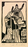 Artist: Meadows, Ron. | Title: Greeting card: Christmas | Date: 1932 | Technique: linocut, printed in black ink, from one block