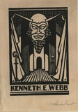 Artist: b'FEINT, Adrian' | Title: b'Bookplate: Kenneth E Webb.' | Date: (1927) | Technique: b'wood-engraving, printed in black ink, from one block' | Copyright: b'Courtesy the Estate of Adrian Feint'