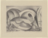 Artist: Hinder, Frank. | Title: Water bird. | Date: 1948 | Technique: lithograph, printed in black ink, from one stone