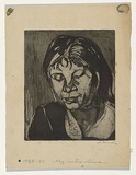 Artist: Groblicka, Lidia. | Title: My sister Ania | Date: 1955-56 | Technique: etching and aquatint, printed in black ink, from one plate