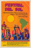 Artist: Lane, Leonie. | Title: Festival del sol: Latin American Dance & Music of the Sun [1981]. | Date: 1981 | Technique: screenprint, printed in colour, from five stencils | Copyright: © Leonie Lane