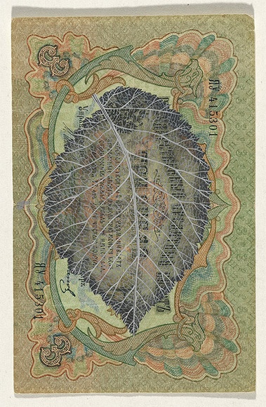 Artist: b'HALL, Fiona' | Title: b'Ulmus laevis - Russian elm (Russian currency)' | Date: 2000 - 2002 | Technique: b'gouache' | Copyright: b'\xc2\xa9 Fiona Hall'