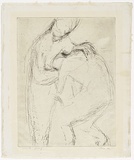 Artist: MADDOCK, Bea | Title: Return of the prodigal | Date: June 1961 | Technique: etching, printed in black ink, from one copper plate