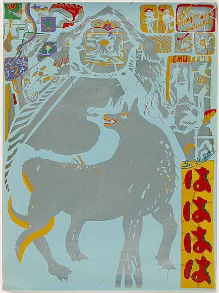 Artist: b'WORSTEAD, Paul' | Title: b'(Silver dog: so be it).' | Date: (1974-76?) | Technique: b'screenprint, printed in colour, from seven stencils' | Copyright: b'This work appears on screen courtesy of the artist'