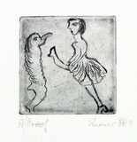 Artist: b'Shearer, Mitzi.' | Title: b'not titled' | Date: 1984 | Technique: b'etching, printed in black, with plate-tone, from one plate'