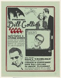 Artist: b'EARTHWORKS POSTER COLLECTIVE' | Title: b'Bill Collins meets Bogie' | Date: 1975 | Technique: b'screenprint, printed in colour, from two stencils'