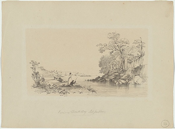 Artist: Martens, Conrad. | Title: View in Double Bay, Port Jackson. | Date: 1850 | Technique: lithograph, printed in black ink, from one stone; hand-coloured