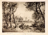 Artist: b'LINDSAY, Lionel' | Title: b'At Port Macquarie, N.S.W.' | Date: 1923 | Technique: b'etching and drypoint, printed in brown ink with plate-tone, from one plate' | Copyright: b'Courtesy of the National Library of Australia'