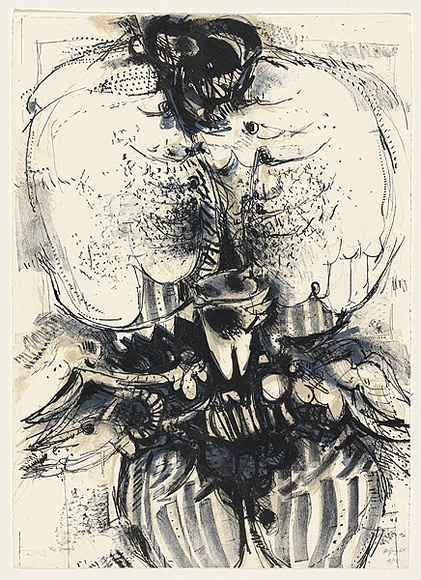 Artist: b'Hessing, Leonard.' | Title: b'The jungle' | Date: 1964 | Technique: b'lithograph, printed in colour, from three zinc plates'